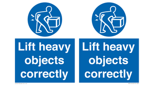Lift heavy objects correctly